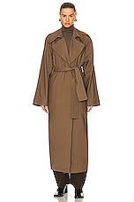 LESET Jane Trench Coat in Soil, view 2, click to view large image.