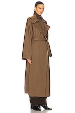 LESET Jane Trench Coat in Soil, view 3, click to view large image.