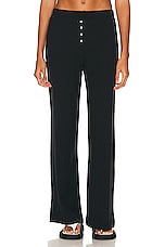 LESET Pointelle Boxer Pant in Black, view 1, click to view large image.