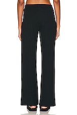 LESET Pointelle Boxer Pant in Black, view 3, click to view large image.