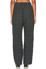 LESET Austyn Pleated Pocket Pant in Asphalt Plaid, view 3, click to view large image.