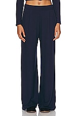 LESET Lauren Pleated Pocket Pant in Navy, view 1, click to view large image.