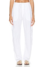 LESET Yoko Cargo Pant in White, view 1, click to view large image.