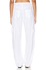 LESET Yoko Cargo Pant in White, view 3, click to view large image.