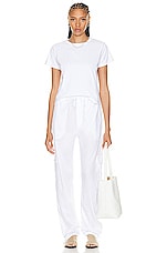 LESET Yoko Cargo Pant in White, view 4, click to view large image.