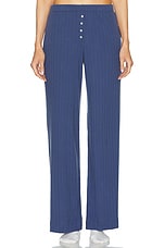 LESET Pointelle Boxer Pant in Steel Blue, view 1, click to view large image.