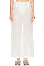 LESET Stella Wide Leg Pant in White, view 1, click to view large image.