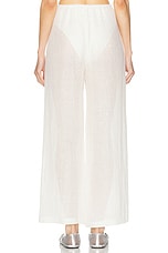 LESET Stella Wide Leg Pant in White, view 3, click to view large image.