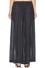 LESET Niko Drawstring Wide Leg Pant in Navy, view 3, click to view large image.