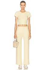 LESET Lauren Pocket Pant in Chamomile, view 5, click to view large image.