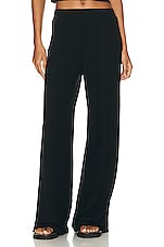 LESET Lauren Pleated Pocket Pant in Black, view 1, click to view large image.