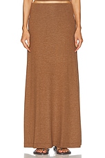 LESET Lauren High Waist Maxi Skirt in Squirrel, view 1, click to view large image.