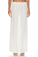 LESET Stella Maxi Skirt in White, view 1, click to view large image.