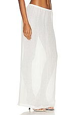 LESET Stella Maxi Skirt in White, view 2, click to view large image.