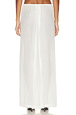 LESET Stella Maxi Skirt in White, view 3, click to view large image.