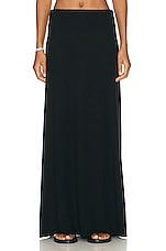 LESET Lauren High Waist Maxi Skirt in Black, view 1, click to view large image.