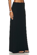 LESET Lauren High Waist Maxi Skirt in Black, view 2, click to view large image.