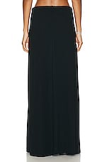 LESET Lauren High Waist Maxi Skirt in Black, view 3, click to view large image.