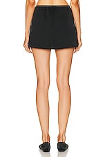 LESET Barb Mini Skirt in Black, view 3, click to view large image.
