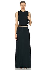 LESET Julien High Waist Maxi Skirt in Black, view 4, click to view large image.