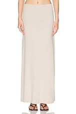LESET Lauren High Waist Maxi Skirt in Almond, view 1, click to view large image.