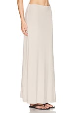 LESET Lauren High Waist Maxi Skirt in Almond, view 2, click to view large image.