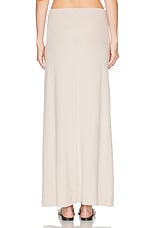 LESET Lauren High Waist Maxi Skirt in Almond, view 3, click to view large image.