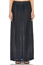 LESET Stella Maxi Skirt in Ocean, view 1, click to view large image.