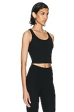 LESET Kelly Scoop Neck Tank Top in Black, view 2, click to view large image.
