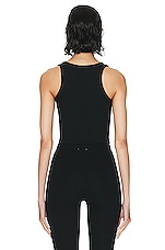 LESET Kelly Scoop Neck Tank Top in Black, view 3, click to view large image.