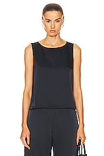 LESET Barb Sleeveless Crew Top in Midnight, view 1, click to view large image.