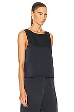 LESET Barb Sleeveless Crew Top in Midnight, view 2, click to view large image.