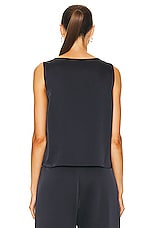 LESET Barb Sleeveless Crew Top in Midnight, view 3, click to view large image.