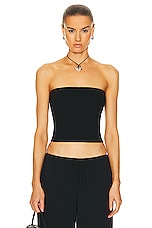 LESET Rio Bandeau Top in Black, view 1, click to view large image.