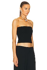 LESET Rio Bandeau Top in Black, view 2, click to view large image.