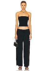 LESET Rio Bandeau Top in Black, view 4, click to view large image.