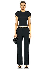 LESET Kelly Slim Fit Tee in Black, view 4, click to view large image.