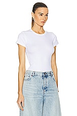 LESET Kelly Slim Fit Tee in White, view 2, click to view large image.