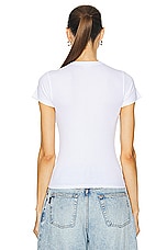 LESET Kelly Slim Fit Tee in White, view 3, click to view large image.
