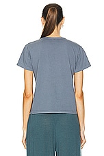 LESET The Margo Tee in Indigo, view 3, click to view large image.