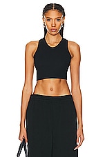 LESET Kelly Racerback Tank Top in Black, view 1, click to view large image.