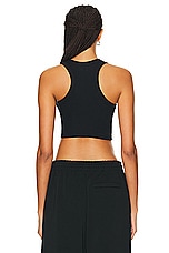 LESET Kelly Racerback Tank Top in Black, view 3, click to view large image.