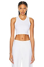 LESET Kelly Racerback Tank Top in White, view 1, click to view large image.