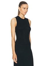 LESET Julien Sleeveless Crew Top in Black, view 2, click to view large image.