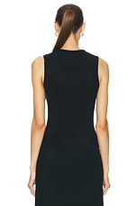 LESET Julien Sleeveless Crew Top in Black, view 3, click to view large image.