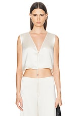 LESET Barb Tie Top in Creme, view 1, click to view large image.
