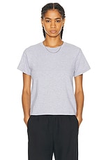 LESET The Margo Tee in Heather Grey, view 1, click to view large image.