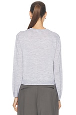 LESET James Classic Crew Sweater in Light Grey, view 3, click to view large image.