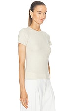 LESET Kelly Slim Fit Tee in Oatmeal, view 2, click to view large image.