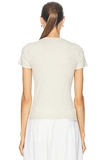 LESET Kelly Slim Fit Tee in Oatmeal, view 3, click to view large image.